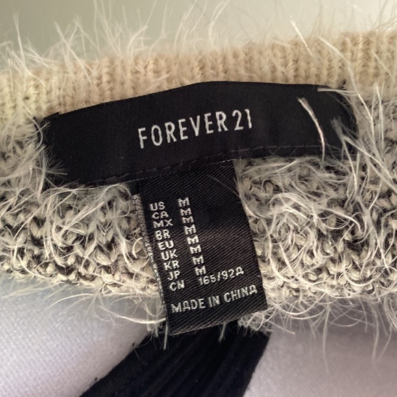 Cream & Dark Navy Open Faced Sweater - Picture 5 of 5